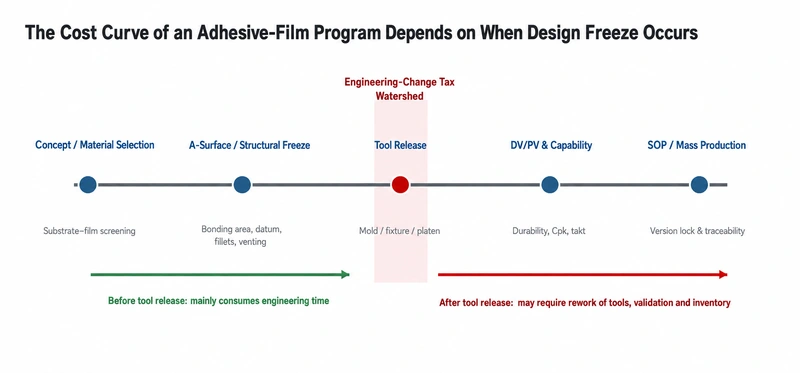 Rising engineering-change cost before and after tool release
