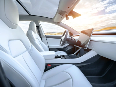 Example of a lower-emission finished automotive interior